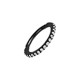 Piercing orecchio Metallo chirurgico 316L Cristallo pregiato Rivestimento PVD (nero)