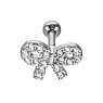 Piercing orecchio Metallo chirurgico 316L Cristallo Fiocco Fiocco_per_capelli