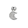 Ear piercing Surgical Steel 316L zirconia Moon Half_moon Half-moon