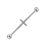 Industrial Piercing Zirkonia Chirurgenstahl 316L Kreuz