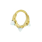 Piercing orecchio Metallo chirurgico 316L Rivestimento PVD (colore oro) Synthetic opal Goccia Forma_di _goccia