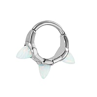 Ohrpiercing aus Chirurgenstahl 316L mit Synthetischer Opal. Durchmesser:8mm.  Tropfen Tropfenform Wassertropfen