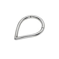 Piercing d'oreille en Acier chirurgical 316L. Pas-de-vis:1,2mm. Diamtre:8mm. Longueur de la tige:7mm.  Goutte Forme de goutte