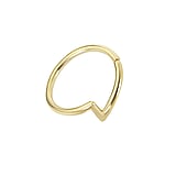 Ear piercing Surgical Steel 316L PVD-coating (gold color)