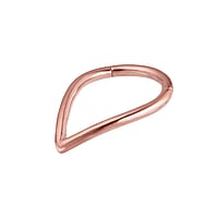 Ohrpiercing aus Chirurgenstahl 316L mit PVD Beschichtung (goldfarbig). Querschnitt :1,2mm. Durchmesser:8mm.