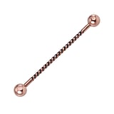 Industrial Piercing Surgical Steel 316L PVD-coating (gold color) Spiral