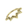 Ear piercing Surgical Steel 316L PVD-coating (gold color) Star