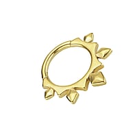 Ohrpiercing aus Chirurgenstahl 316L mit PVD Beschichtung (goldfarbig). Querschnitt :1,2mm. Glnzend.