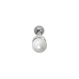 Piercing orecchio Metallo chirurgico 316L Ottone con rivestimento in argento Perla sintetica