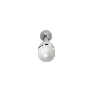 Ear piercing Surgical Steel 316L silver-plated brass Synthetic Pearls