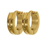 Hoops Surgical Steel 316L Gold-plated Stripes Grooves Rills