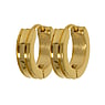 Hoops Surgical Steel 316L Gold-plated Stripes Grooves Rills