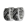 Hoops Surgical Steel 316L Black PVD-coating Stripes Grooves Rills