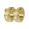 Aros anchos Acero quirrgico Cristal Revestimiento PVD (color oro)