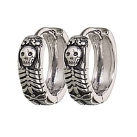 Aros anchos de Acero quirrgico. Dimetro:13,5mm. Ancho:5mm.  Calavera Crneo Hueso Esqueleto