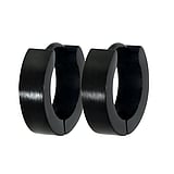 Surgical steel hoop earrings Surgical Steel 316L Black PVD-coating