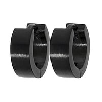 Croles en Acier chirurgical 316L avec Revtement PVD noir. Diamtre:14mm. Largeur:5mm. Poli mat.