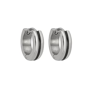 Surgical steel hoop earrings Surgical Steel 316L Stripes Grooves Rills