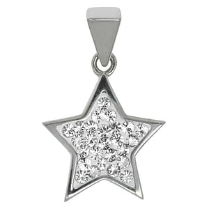 Pendentif en acier Acier inoxydable Cristal toile