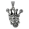 Stainless steel pendant Stainless Steel Crystal Skull Skeleton Crown