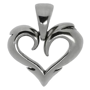 Pendentif en acier Acier inoxydable Coeur Amour