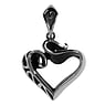 Stainless steel pendant Stainless Steel Heart Love Love Affection Tribal_pattern