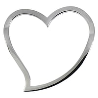 Stainless steel pendant Width:38mm. Shiny.  Heart Love