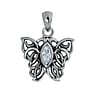 Pendentif en acier Acier inoxydable Cristal Dessin_tribal Motif_tribal Papillon