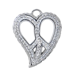 Stainless steel pendant Stainless Steel Crystal Peace Dove Pigeon Heart Love