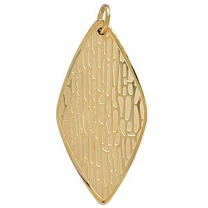 Stainless steel pendant Stainless Steel Gold-plated Leaf Plant_pattern