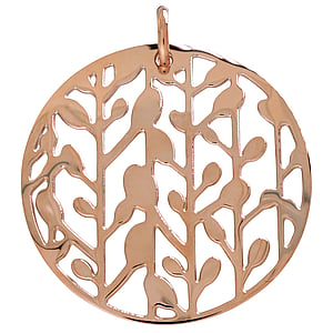 Stainless steel pendant Stainless Steel Gold-plated Leaf Plant_pattern