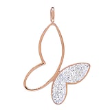 Stainless steel pendant Stainless Steel Gold-plated Crystal Butterfly