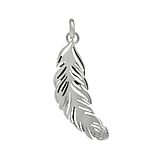 Pendentif en acier Acier inoxydable Plume