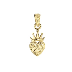 Stainless steel pendant Stainless Steel Gold-plated Heart Love Crown Leaf Plant_pattern