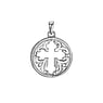 Stainless steel pendant Stainless Steel Cross Leaf Plant_pattern