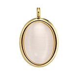 Stainless steel pendant Stainless Steel PVD-coating (gold color) Glass