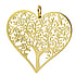 Pendente Acciaio inox Dorato Cuore Amore Albero Albero_della_vita