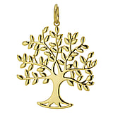 Edelstahl Anhnger Edelstahl Gold-Beschichtung (vergoldet) Baum Baum_des_Lebens