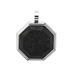 Stainless steel pendant with carbon fibre. Width:22mm. Eyelet's transverse diameter:3,9mm. Eyelet's longitudinal diameter:3,9mm.