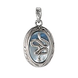 Pendentif en acier Acier inoxydable Coquillage Serpent Feuille Motif_floral