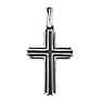 Stainless steel pendant Stainless Steel Black PVD-coating Cross