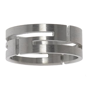 Bague acier Acier inoxydable Bandes Rayures Zbrure