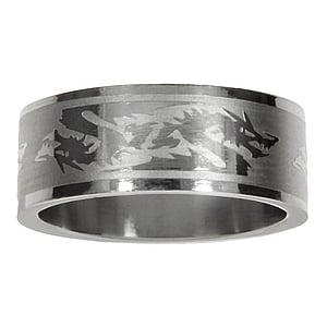 Bague en acier Acier inoxydable Dragon