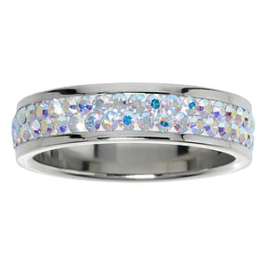 Stainless steel ring Stainless Steel Premium crystal