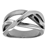 Stainless steel ring Width:11mm. Shiny. Wider at the top.