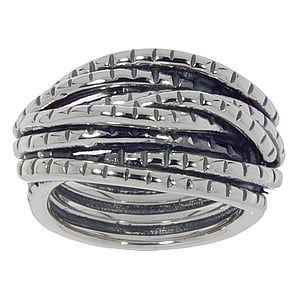 Bague acier Acier inoxydable Bandes Rayures Zbrure