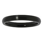 Steel ring out of Stainless Steel with Black PVD-coating. Width:3mm. Simple. Rounded. Matt finish.