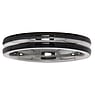 Steel ring Stainless Steel Black PVD-coating Stripes Grooves Rills