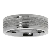 Bague en acier Largeur:7mm. brillant. plat.  Bandes Rayures Zbrure Rainure Rainurage Lignes