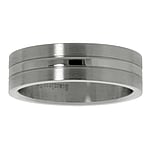 Steel ring out of Stainless Steel. Width:6mm. Flat.  Stripes Grooves Rills Lines